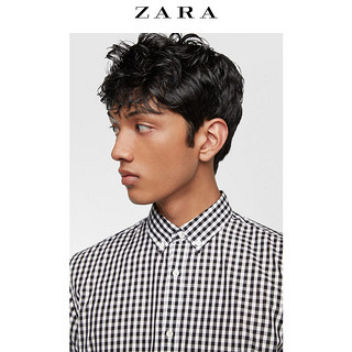 ZARA 01928410800 男士格子长袖衬衫