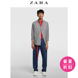 ZARA 01928410800 男士格子长袖衬衫