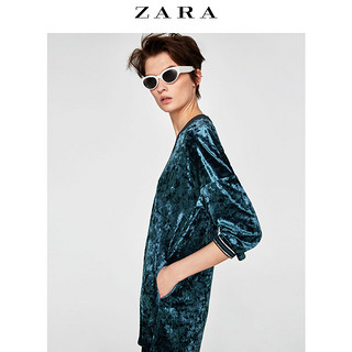 ZARA 02191836442  天鹅绒连衣裙  