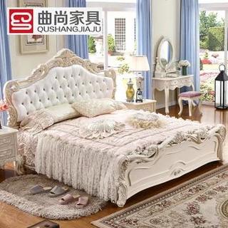  曲尚家具 QUSHANGJIAJU家具 JIAJU OSC1001 法式真皮床雕花床尾  1500*2000mm
