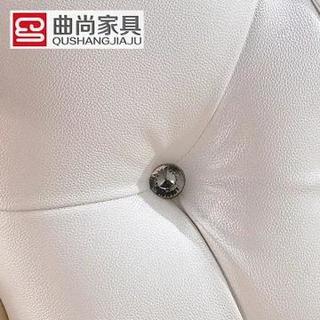  曲尚家具 QUSHANGJIAJU家具 JIAJU OSC1001 法式真皮床雕花床尾  1500*2000mm