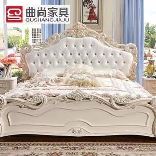  曲尚家具 QUSHANGJIAJU家具 JIAJU OSC1001 法式真皮床雕花床尾  1500*2000mm