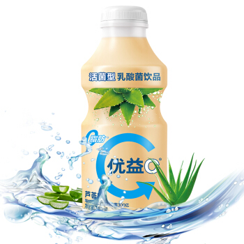 蒙牛优益c活菌型乳酸菌乳饮品芦荟味340ml22瓶