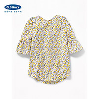 Old Navy 老海军 146214 女童花卉印花喇叭袖上衣