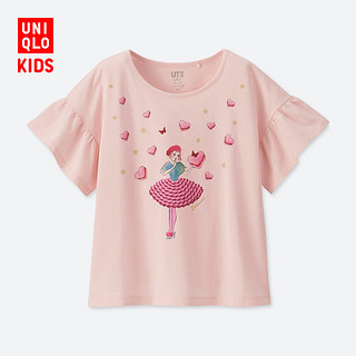  UNIQLO 优衣库 LADUREE 印花T恤 水粉色