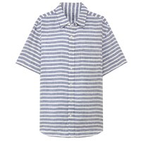 無印良品 無印良品 MUJI 男士条纹短袖衬衫