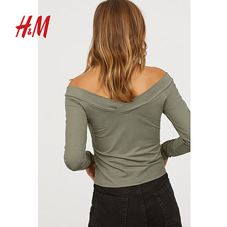 H＆M DIVIDED HM0558986 女士一字肩T恤