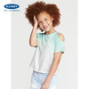 Old Navy 219269 女童多色纯棉露肩短袖