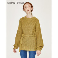 URBAN REVIVO WH40S9BN2003收腰针织T恤