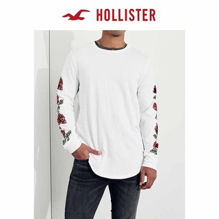 HOLLISTER 196511 男士玫瑰插画长袖T恤