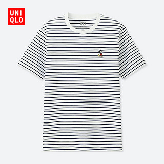  UNIQLO 优衣库 MICKEY STANDS 406148 男士条纹T恤