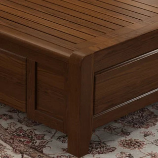 皮耐迪 美式实木床双人床 1.8*2.0米