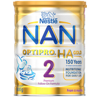 Nestlé 雀巢 NAN 能恩 HA 婴幼儿配方奶粉 2段（6-12个月） 800g*3罐