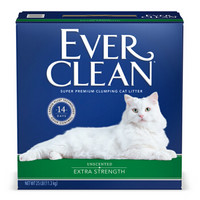 美国进口everclean铂钻猫砂红标25磅膨润土蓝强结团猫沙除臭