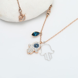 SWAROVSKI 施华洛世奇 5396882 DUO HAMSA HAND 哈姆撒之手 项链