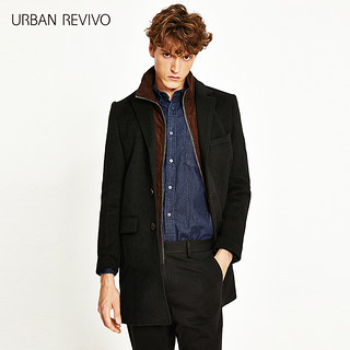 URBAN REVIVO MU50S1GE2000 男士羊毛混纺大衣