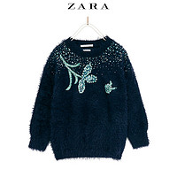 ZARA 06888703422 儿童珠片羽毛装饰针织衫