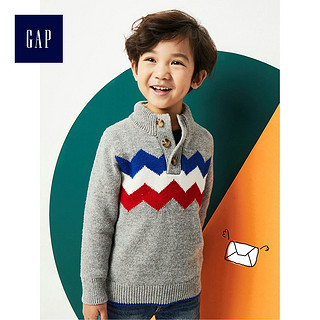  Gap 盖璞 934825 W 儿童半高领毛衣 浅灰色 80cm