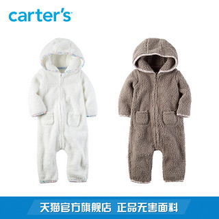 Carter's 仿羊羔绒加厚连体衣