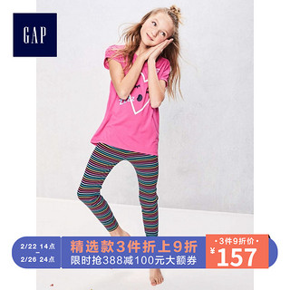 Gap 盖璞 351282 女童 短袖家居服套装