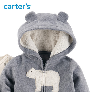 Carter's 121H909 小熊耳朵外套开衫连体衣 3件套