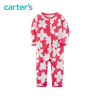 Carter's 条纹长袖连体衣 花朵 52cm