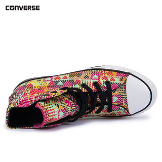 CONVERSE 匡威 男女童时尚印花高帮帆布鞋 粉/黄色 36码