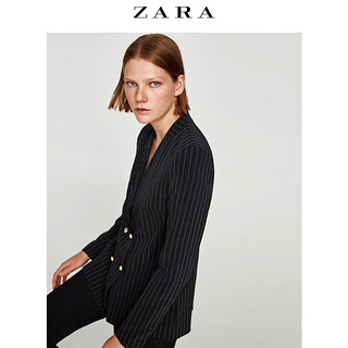 ZARA 00605222105 女士双排扣条纹西装