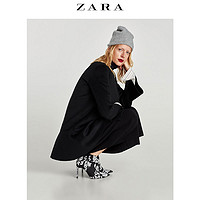 ZARA 05854222800 女士荷叶边袖羊毛大衣