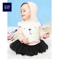 Gap 927426 女婴舒适小熊图案套头连帽卫衣