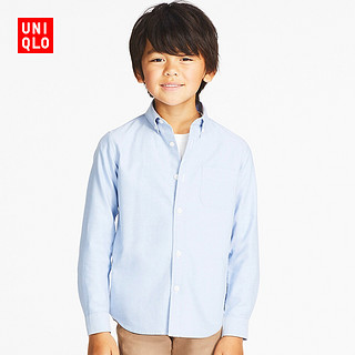 UNIQLO 优衣库 400077 中性款大童牛津纺衬衫