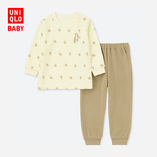 UNIQLO 优衣库 UT 404119  小童DPJ弹力细摇粒绒睡衣套装