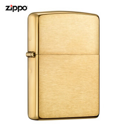 ZIPPO 之宝 Zippo)打火机 盔甲黄铜 拉丝黄铜厚壳168  打火机zippo 防风火机