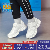 SKECHERS 斯凯奇 998095L 儿童运动鞋 雪白色/WHT 32码