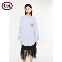 西雅衣家 C&A 200196673 女式纯棉中长款衬衫