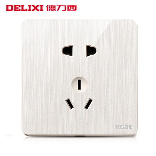 DELIXI 德力西 880 大板珍珠白斜五孔插座 40只套装