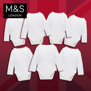 M&S 马莎 童装婴儿 T784193 连体衣 7件装