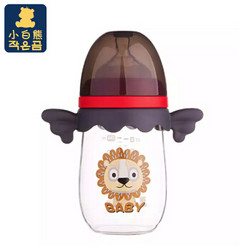 Snow Bear 小白熊 天使系列 宽口径玻璃奶瓶 魔法黑 240ml *7件