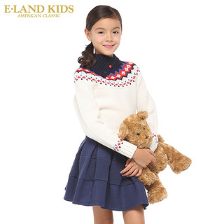  ElandKids 衣恋 女童冬季新款高领套头针织衫