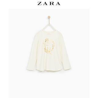 ZARA 05048134712 女童闪亮长袖印花T恤 