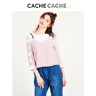 Cache Cache 5617026123 蕾丝吊带衫两件套