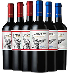 MONTES 蒙特斯 经典系列葡萄酒750ML 经典赤霞珠梅洛组合*6瓶