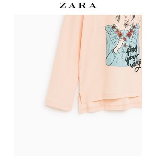ZARA 05048131620 女童 亮光印花T恤 