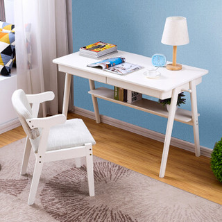 一米色彩 北欧风格实木书桌 1.2m + 椅子