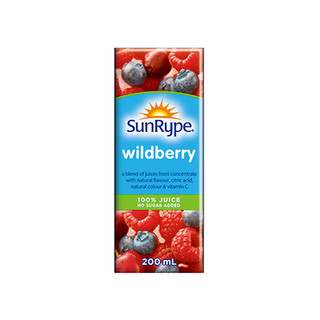 SunRype 桑蕊 野莓果汁 200ml*2盒+苹果橙桃汁 200ml*2盒