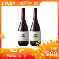 Concha y Toro 干露 红魔鬼 黑皮诺红葡萄酒 750ml*2瓶套装