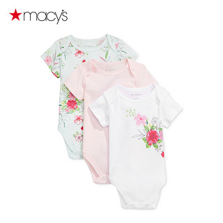  Macy's First Impressions 165002518 女婴印花纯棉连体衣 3件套