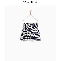 ZARA 00283609104 三层叠层装饰条纹裙