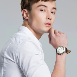 Fossil 化石 FS5146 皮表带防水男士腕表