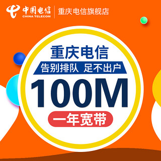 重庆电信 100Mbps宽带 12个月
